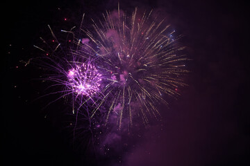 Fireworks at night