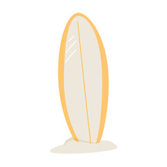 Surfboard silhouette icon. Simple modern minimal flat style. Surfing, beach, sign, symbol or logo vector design.
