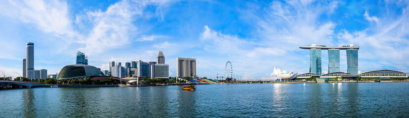 Fototapeta na wymiar Singapore city skyline,City scape Building in Singapore.