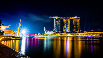 Fototapeta na wymiar Singapore city skyline,City scape Building in Singapore., 