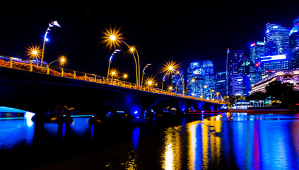 Fototapeta na wymiar Singapore city skyline,City scape Building in Singapore., 