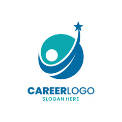 Career logo template design. Leadership logo. Growth and success concept.