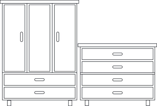 wardrobe with drawers