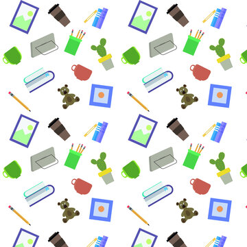 seamless pattern with a lot of icons