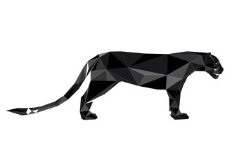 Obraz premium low poly tiger.