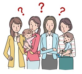 悩むワーキングマザー