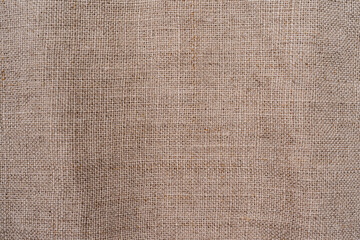 Plakat Natural linen background, natural linen sackcloth texture closeup for design