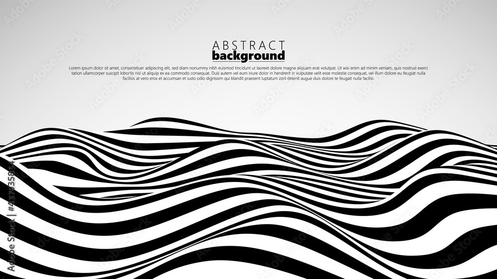 Poster eps10 abstract background. flat effect of black and white waves. perfect element for any use you wan