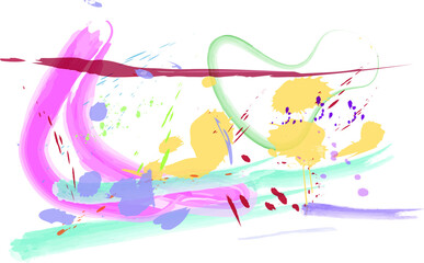 Vector Of The Watercolored brush stroke 