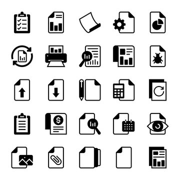 Glyph icons for files.