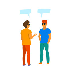 two man talking vector isolated illustration