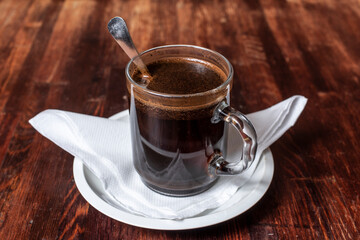 A cup of Turkish coffee. Selective focus. Drink.