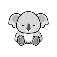 Sleeping koala cartoon vector graphics