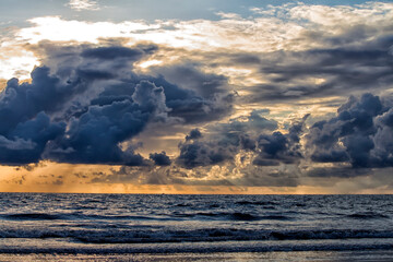 Clouds over a beach during pre-monsoon
