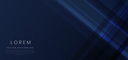 Obraz premium Abstract blue geometric diagonal overlay layer background.