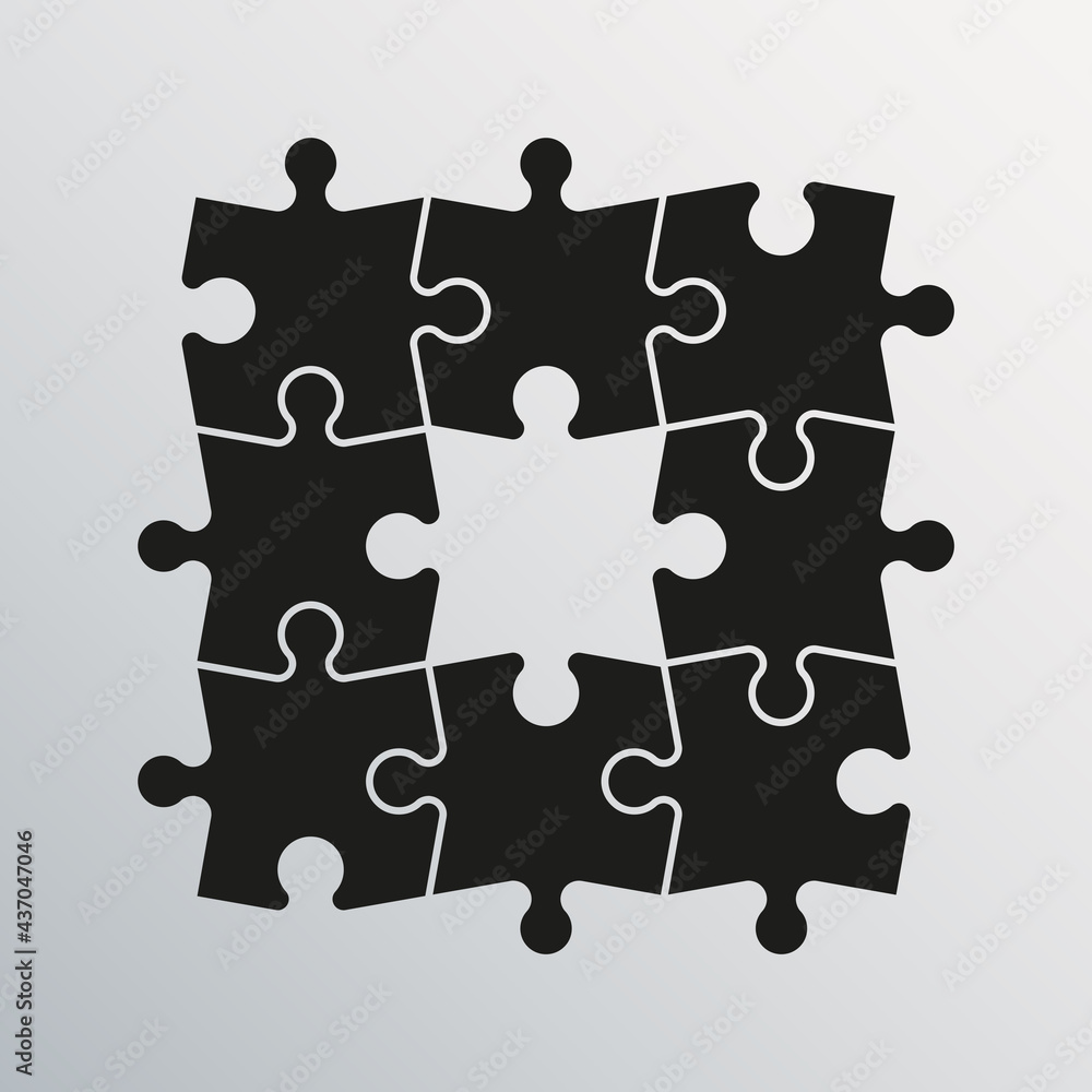 Poster a lot of piece flat puzzle pattern presentation. many step puzzles business background. simple patte