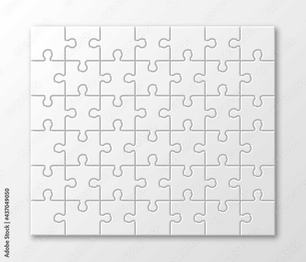 Leinwandbilder a lot of piece flat puzzle presentation. many step circle business background. section compare servi