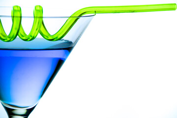 Cocktail glass on white background