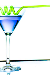Cocktail glass on white background