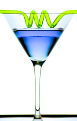 Cocktail glass on white background