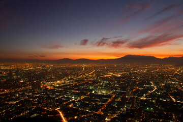 Santiago de Chile cityscape at night