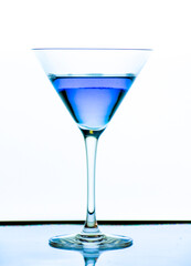 Cocktail glass on white background