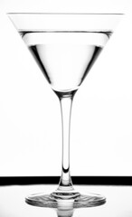 Cocktail glass on white background