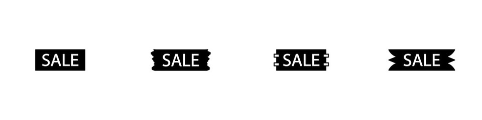 Conjunto de iconos de ventas. Sale. Etiquetas de ventas. Concepto de promoción, descuento y venta de productos o elementos