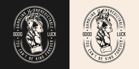 Naklejka premium Gambling vintage label