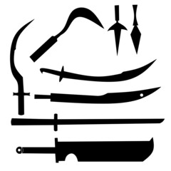 Sword icon set vector