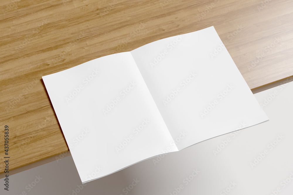 Aufkleber mock up view of a magazine - 3d rendering
