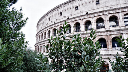 Obraz premium Antique famous Colosseum ruins in Rome, Italy