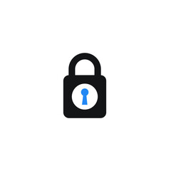 Lock and keyhole icon and logo design
