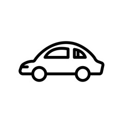 Car icon. outline style icon. simple illustration. Editable stroke. Design template vector