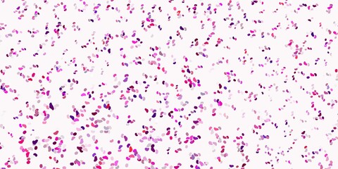 Light purple, pink vector texture with memphis shapes.