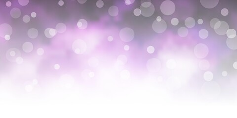 Light Purple vector pattern with circles.