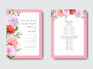 Wedding Cards Template Floral Design