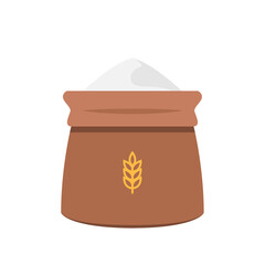 Rice sack cartoon vector. rice bag. symbol. logo design.