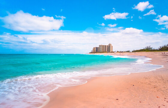 Summer holiday on sunny day in West Palm Beach, Florida