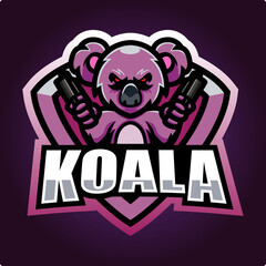 Koala mascot esport logo design  © frescostudio