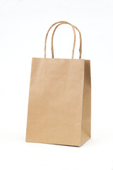 Paper bag isolated on white.