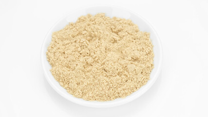ground ginger isolated on white background