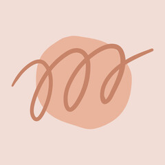 Hand drawn basic abstract shape with scribble element shapes and doodle objects. Contemporary modern trendy vector illustrations.