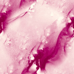 Alcohol ink pink seamless background. Colorful