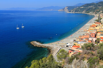 Obraz premium Panorama di Varigotti in Liguria