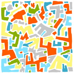 Terrazzo floor marble seamless pattern.Pink,green,blue and white palette.Traditional venetian material.Granite and quartz rocks mixed on polished surface.Vector background for architecture designs