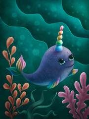 Narwhal Unicorn © Elena Schweitzer