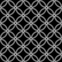 Vector geometric seamless pattern. Modern geometric background with circles.