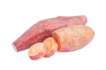 Sweet potato isolated on white background