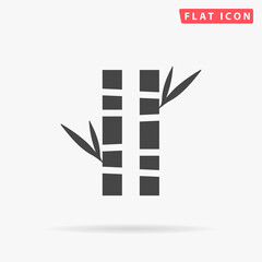 Bamboo Tree flat vector icon. Hand drawn style design illustrations